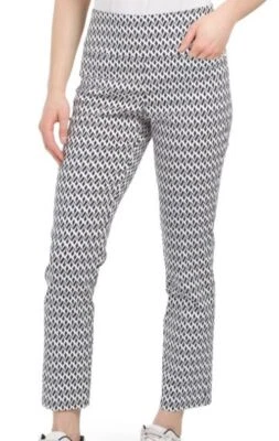 NUEVO CON ETIQUETAS Damas SWING CONTROL Negro Blanco Diamante ELASTIZADO GOLF PANTALONES TOBILLO - 10 y 16 Foto 1 de 2