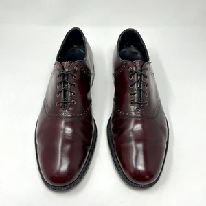 Zapatos para hombre FLORSHEIM Imperial EE. UU. 11E cuero borgoña punta lisa Oxford 93328 - Imagen 1 de 8