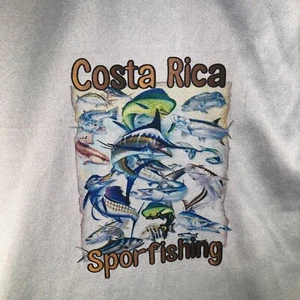 Sport Fishing Shirt Costa Rica Long Sleve Small Fish Island - Picture 1 of 7