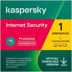 INTERNET SECURITY 2025 ANTIVIRUS PC WINDOWS/MAC O ANDROID 1 ANNO 1 DISPOSITIVO - Foto 1 di 1