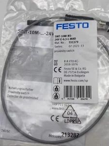 1 PIEZA NUEVO Sensor de Proximidad 551379 SMT-10M-NS-24V-E-0.3-L-M8D FESTO - Imagen 1 de 3