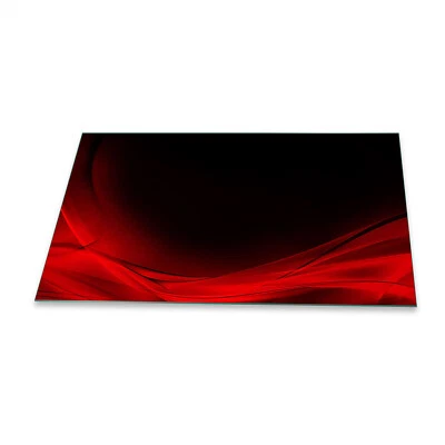 DECORWELT Herdabdeckplatte Ceran 90x52 Abstrakt Rot Abdeckung Glas Spritzschutz Küche Deko