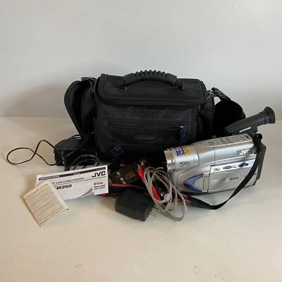 Silver JVC GR-SXM260U Super-VHS-C Camcorder  PARTS ONLY Cords Instructions - Image 1 of 4