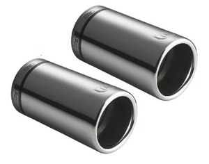 2X Embout D'Échappement Double Tube En Acier Inoxydable Pour AUDI A4 B6 B7 8E - Bild 1 von 1