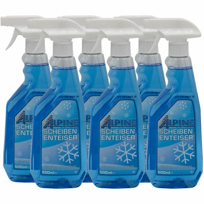 6x ALPINE Scheibenenteiser Scheiben Enteiser Enteiserspray Sprühenteiser 500ml