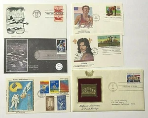 Postal Olímpica 1979 FDC Lote 6 USA Moon Air Mail Hispanic Gold La Salle 1982 - Imagen 1 de 9