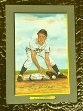 Lou Boudreau SIGNED PEREZ STEELE GREAT MOMENTS CARD AUTOGRAPH HOF RARE