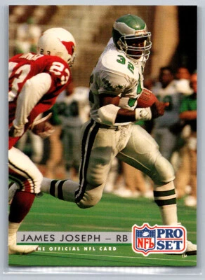 # 284 James Joseph Philadelphia Eagles 1992 Pro Set - Image 1 of 2