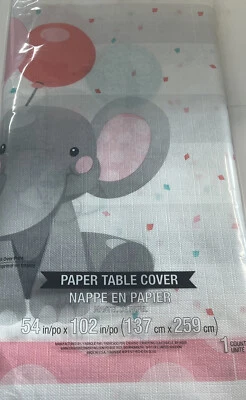 It’s A Girl Elephant Table Cover - Image 1 of 2