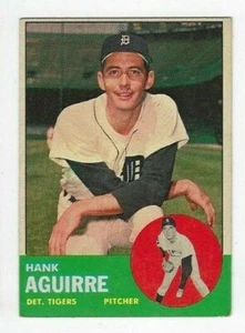 1963 Topps Baseball Card #257 HANK AGUIRRE Detroit Tigers Pitcher ex - Picture 1 of 2