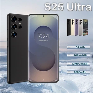 S25 Ultra 7.3" 5G Unlocked Smartphone 8000mAh 4GB+64GB Android 15 Dual SIM Phone - Picture 1 of 16