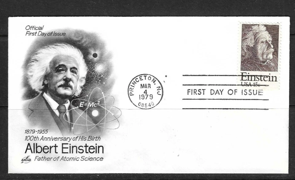 USA SC # 1774 Albert Einstein FDC . Artcraft Cachet - Image 1 of 1