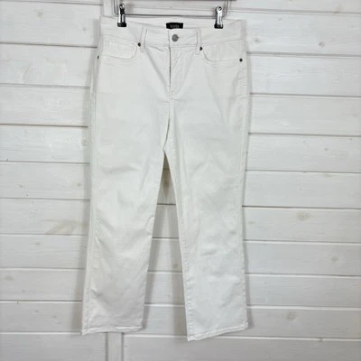NYDJ Jeans Womens Size UK 10 White Denim Lift Tuck Marilyn Straight Casual - Image 1 of 4