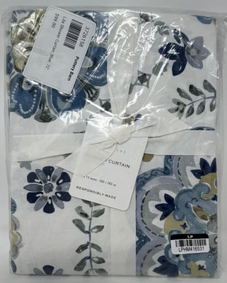 Nova cortina de chuveiro de algodão roxo Pottery Barn ~azul~ 72" - Imagem 1 de 3