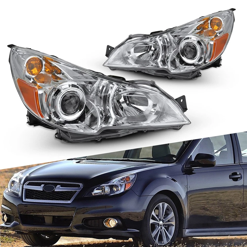 For 2010-14 Subaru Outback Legacy Clear Amber Projector Headlights Lamps Sets H Foto 1 de 4