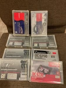 IMATION DC-6250 - 250MB Data Cartridge - New Factory Sealed. 7 Qty 2 Sony Tapes - Picture 1 of 3