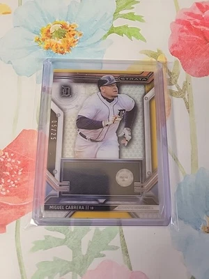 2016 Topps Strata Miguel Cabrera Clearly Authentic Relic /25 - Image 1 of 2
