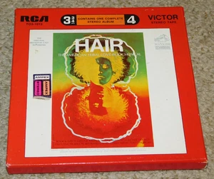 VINTAGE REEL TO REEL TAPE ~Hair  ORIGINAL SOUND TRACK 4 TRK  3-3/4 IPS UN TESTED - Imagen 1 de 3