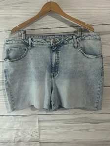 Pantalones Cortos de Jean Ava & Viv Lavado Ligero Denim Cintura Alta Corte Talla 22W j352 - Imagen 1 de 3