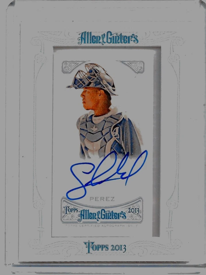 2013 TOPPS ALLEN & GINTER #AGA-SP SALVADOR PEREZ ENCASED AUTO MINI RARE !!! - Image 1 of 1