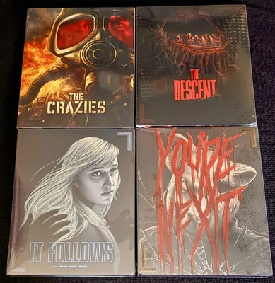 THE DESCENT / IT FOLLOWS / YOU'RE NEXT / CRAZIES 4K UHD BLU-RAY STEELBOOKS *NEW* - Image 1 of 4