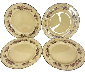 VTG Franciscan Rosette Dinner Plates 10.5" Set of 4 Made in USA FREE SHIPPING - Picture 1 of 8