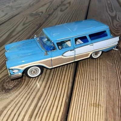 DANBURY MINT 1958 Edsel Bermuda Station Wagon Horizon Blue L.E.#200 W/Title 1:24 - Image 1 of 4