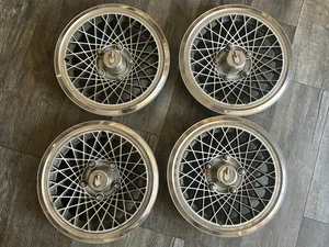 1970's Chevrolet Monte Carlo Hubcaps Set 16 1/2" Vintage Rims Wheel Covers - Picture 1 of 9