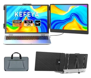 Laptop Screen Extender, 14" FHD 1080P IPS Laptop Monitor Extender Dual Screen... - Bild 1 von 8