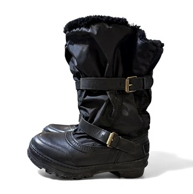 Botas deportivas Burberry para mujer de nailon de cuero a media pantorrilla talla 36 Foto 1 de 4