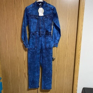 NWT Stella McCartney Girl’s 12 Long Sleeve Denim Jumpsuit Blue - Picture 1 of 6
