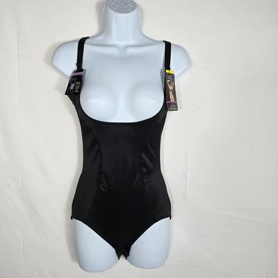 Новый с Ярлыками Maidenform Faja тела формирователь Sz M черный крюк и глаз низ застежки открытый бюст - Изображение 1 из 4