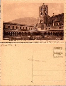 Postal de colección - Italia MONREALE Convento dei Benedettini Veduta de! Chiostro col - Imagen 1 de 1