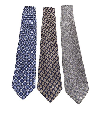 Lote de 3 corbatas de seda para hombre hechas en Italia marca de diseñador para hombre de hoy Foto 1 de 4