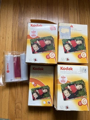 4x lot Kodak G200 Photo Paper Kit For G600 Printer NEW in Box 200 Sheets - Image 1 of 4