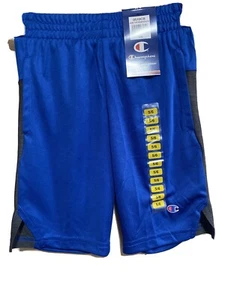 Blue Champion Boys Athletic Shorts Size 5/6 Navy Blue And Gray - Picture 1 of 8