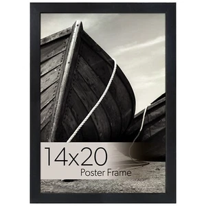 14x20 Basics Picture Frame Black New Picture Frame For Wall Display - Picture 1 of 5