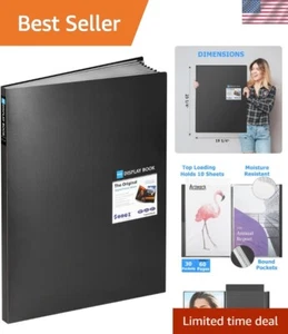 Heavy Duty Art Portfolio Folder 18"x24" with 30 Plastic Sleeves & Displays - Picture 1 of 9