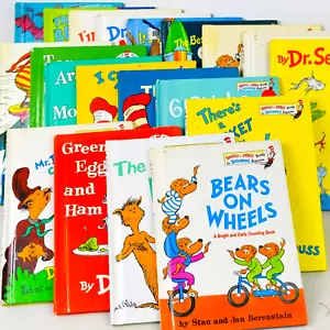 10+ Vintage helle & frühe Anfängerbücher glänzende Hardcover Dr. Seuss Berenstain - Bild 1 von 5