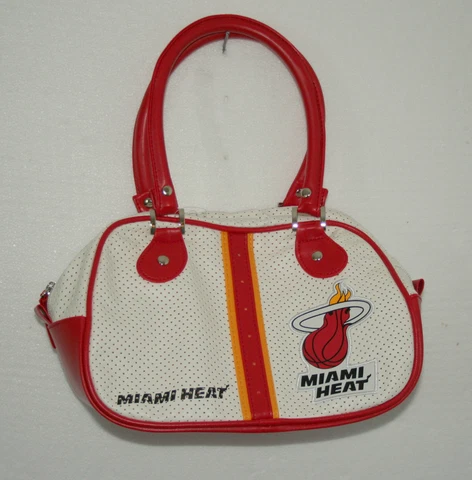 Miami Heat NBA Basketball Stitch Handbag Purse Bag Bowler New NOS Cover