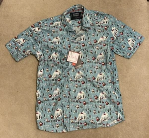Monument 100% Cotton Boys' Large Button-Down Christmas Shirt - Picture 1 of 5
