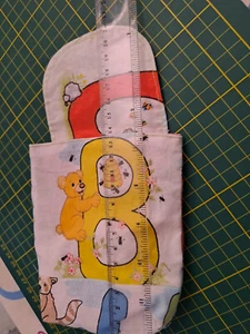  bunte Gürteltasche, Baumwollstoff, Druckknopf,  Bär Buchstabe B, Tiere - Bild 1 von 5