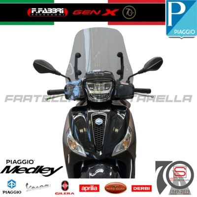 Cupolino Parabrezza Basso Lastra Fumè Summer Fabbri Piaggio Medley 2020-2025 ... - Immagine 1 di 4