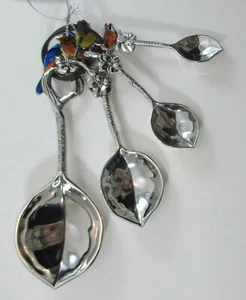 TBOT Birds leaf bird Color MEASURING SPOON SET ganz 4pc teaspoon - Picture 1 of 17