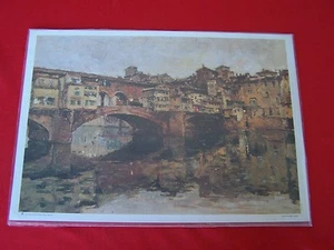 Alphons Hollaender's, "Ponte Vecchio", Florencia, Italia - BECOCCI EDITORE - IMPRESIÓN - Imagen 1 de 1