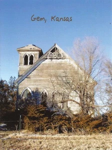 Postal gema de Kansas (pop. 88) Iglesia abandonada, desgastada del condado de Thomas COMO NUEVA - Imagen 1 de 1