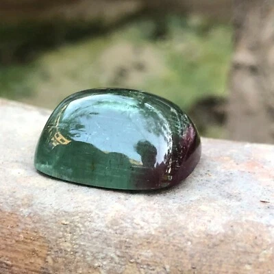 23.00 Ct Natural Bi-color Tourmaline Cabochon loose Gemstone From Afghanistan - Image 1 of 4