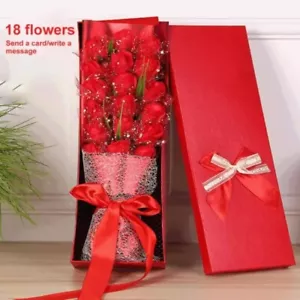Artificial Soap Flower Rose Bouquet Hand Holding Soap Flower Valentine'S Day Gif - Picture 1 of 3