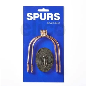 ROSE GOLD SPURS, LADIES SPURS WITH STRAPS AND ROUNDED SPUR *FREE POSTAGE* - Picture 1 of 3