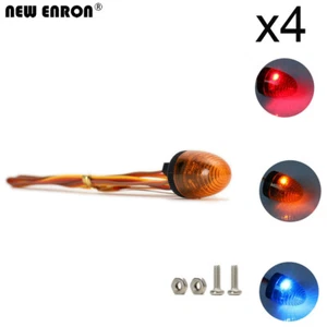 4Pcs 1/14 1/10 LED Strobing Flashing Rotating Police Light Tamiya Tractor Truck - Picture 1 of 42